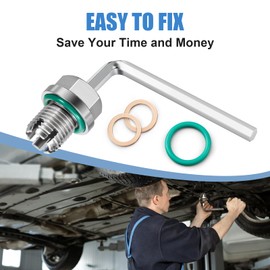 M18.1-1.5 x 15mm Oversize Piggyback Oil Drain Plug, Stainless Steel Self Tapping Oil Pan Thread Repair Kit