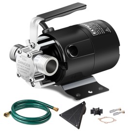 EXTRAUP Water Transfer Pump, 115V 330GPH Portable Electric Utility Water Pump with 6' Water Hose Kit, Low Suction Water Removal for Water Beds, Garden, Ponds, Pool, Rain Barrel, Aquariums, and More