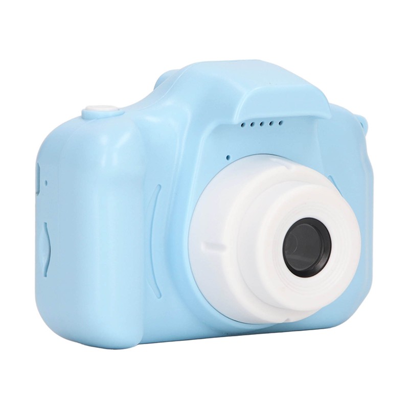 Kids Camera 2.0in IPS Screen Blue Comfortable Grip Rounded Body