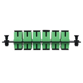 Xunsomten-3pcs 12 Fiber SC to SC APC Single Mode Fiber Patch Panel with 12 SC/SC APC Singlemode Fiber Coupler Adapter Connectors