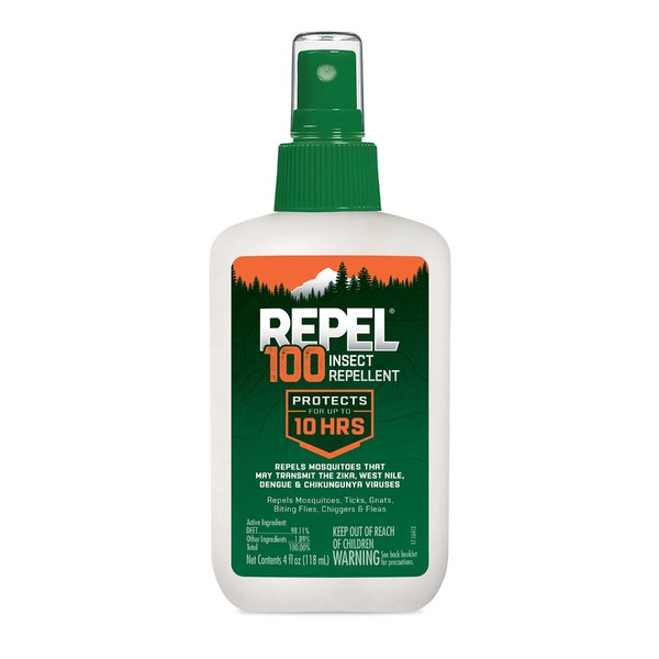 Repel 100 Insect Repellent, Repels Mosquitos, Ticks and Gnats, For Severe Conditions, Protects For Up To 10 Hours, 98% DEET (Pump Spray), 4 Fl Oz (Pack of 6)