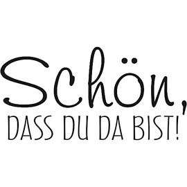 Stamp "Schön dass du da bist!" 30 x 15 mm