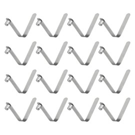 sourcing map 16pcs Single Button Kayak Paddle Snap Spring Clip 6x8.5x50mm 65Mn Spring Steel V-Shaped Solid Lift Telescopic Locking Tube Pole Clips for Tent Umbrella Camping