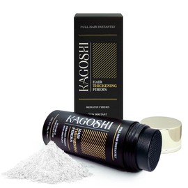 KAGOSHI Hair Fibre, 28 g, Hair Thickening, Hair Filler, Pouring Hair, Scattered Hair for Hair Thickening, Hair Powder, Hair Powder, Thickening, Instant Effect (White)