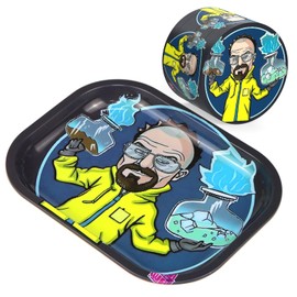 Rolling Tray Premium Metal Tray and Spice Grinder with Design - Perfect Size for Home Or Travel Accessories