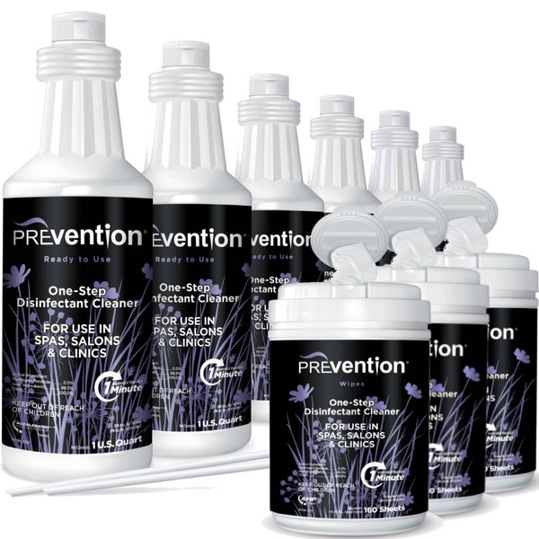 Prevention Prevention Canister Wipes 3 Pack & Disinfectant 32oz Spray