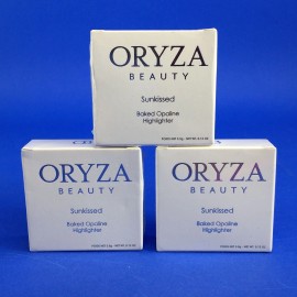 Oryza Beauty Sunkissed Baked Opaline Highlighter 0.13 oz (Lot of 3)