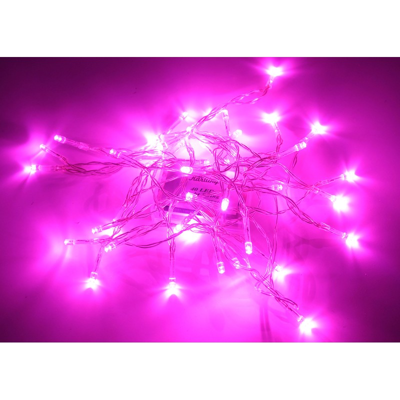 Karlling Battery Operated Pink 40 LED Fairy Light String Wedding