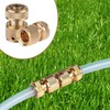 FIBOUND 2 Pieces Brass Hose Connector, Brass Quick Coupling Quick