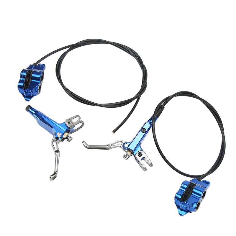 1 Pair Bicycle Hydraulic Disc Brake Four Pistons Aluminum Alloy