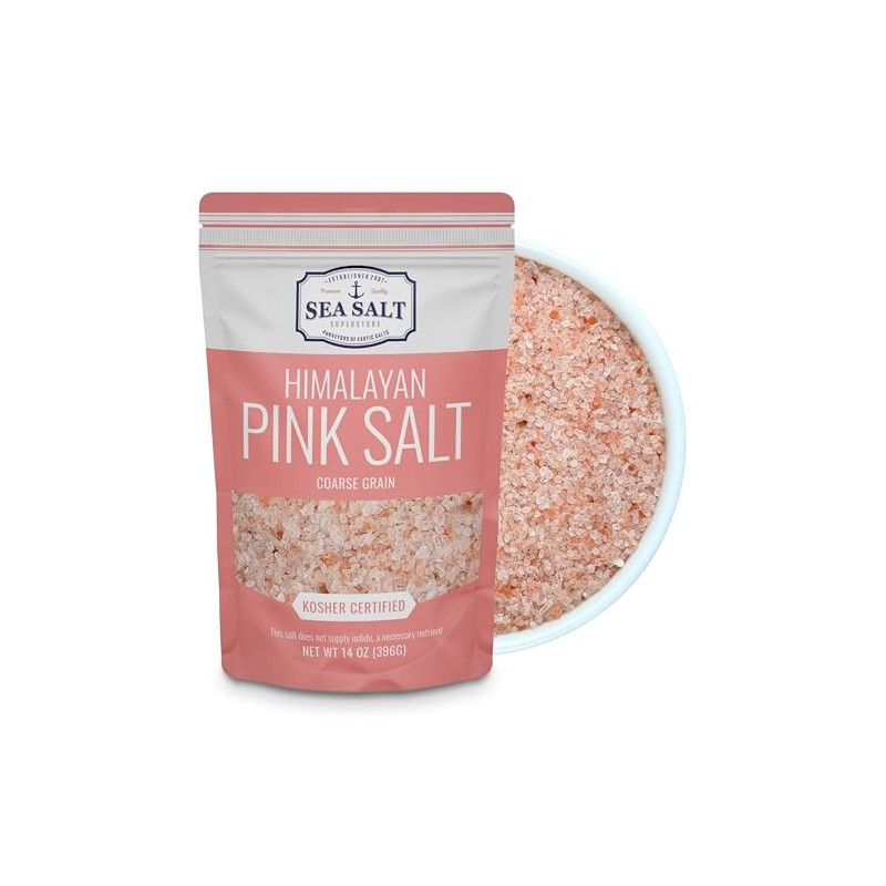 Pink Himalayan Salt, Coarse Grain for Grinder Refill, 14 oz