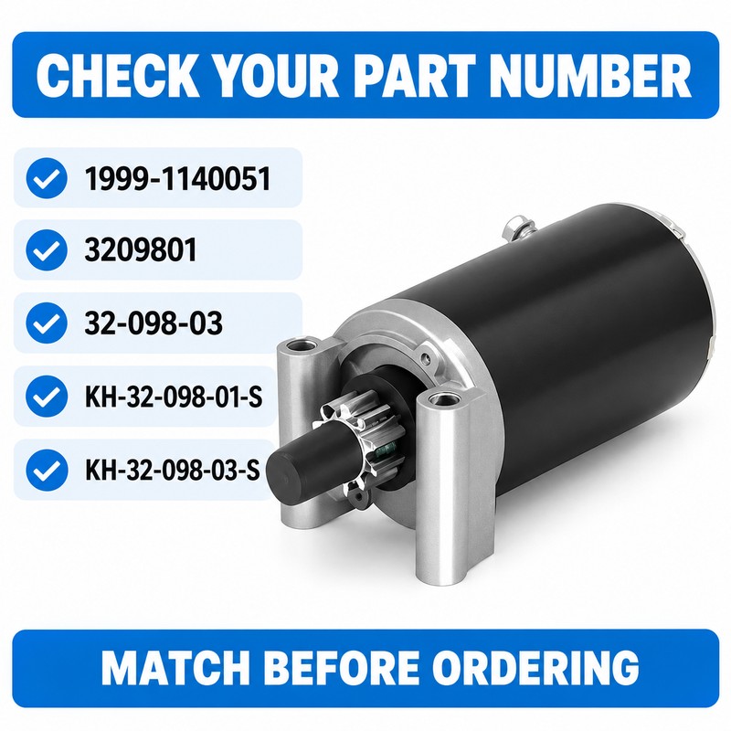 Replacement Starter Motor for Kohler Courage 20HP 23HP 25HP 27HP
