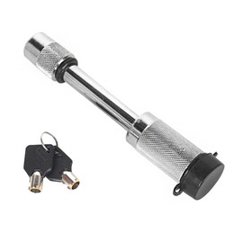 Anhänger Empfängersperre,Asudaro Edelstahl Anhängerkupplungsschloss Schwerlast Anhänger Hitch Lock Pin Set Anhängerkupplung Sicherungsstift mit 2 Schlüsseln für Anhänger LKW Auto Fahrrad Gerades Rohr