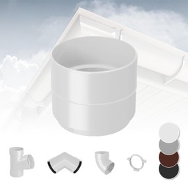 Gutter System - 90 mm Plastic PVC, Selection Components - RainWay 90, white