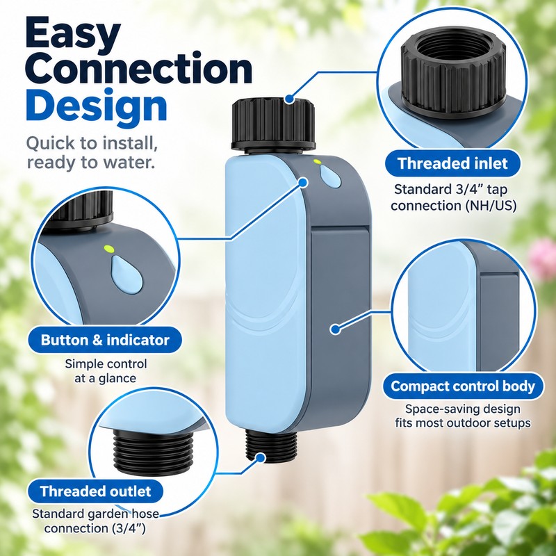 Smart WiFi Garden Watering Timer for Irrigation – Automatic Outdoor