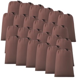 ZPECC Travel Laundry Bag 24 Pack,Bulk Extra Large Heavy Duty Bags, Durable Dirty Clothes Organizer With Drawstring, Fit a Basket or Hamper (40" X 30",Coffee)