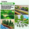 Yetaha 22PCS Artificial Trees, Mixed Scale Model Trees, Snow Frost