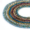 Magibeads 1230Pcs 4x3mm Metallic Glass Rondelle Beads Faceted Crystal Beads