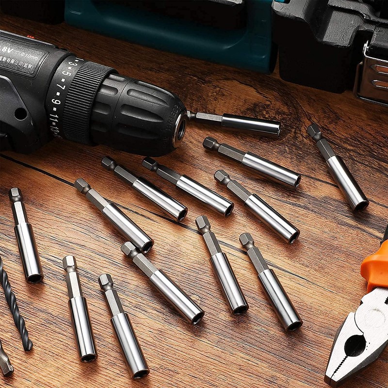 10 PCS 1/4" Hex 6.35mm Extend Shank Magnetic Screwdrivers Bit