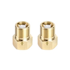 QWORK 2Pcs Brass One-way Check Valve, 1/2" Female to 1/2" Male Thread of Backflow Preventer