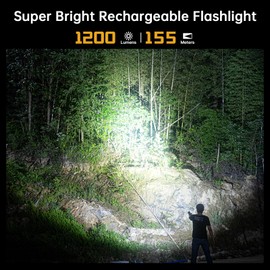 Wurkkos FC11C LED Flashlights Rechargeable -Small Powerful EDC Flashlight 90CRI 1200 High Lumen, IP67 Waterproof,Magnetic Tailcap,155M Beam Distance for Garden Dog Walking Emergency(Green 5000K)