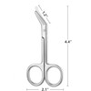 Professional Curved Nose Hair Scissors, Stainless Steel, Precision Grooming Tool