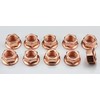 PB M10x1.25 Top Lock Copper Plated Exhaust Fine Thread Flange