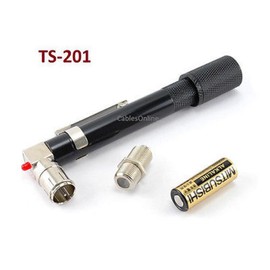 Steren Pocket Sized RF Cable Continuity Tester w/ Battery & F-Connector F/F Coupler