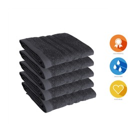 Guest Towels, Terry Series Elena, 30 x 50 cm, Navy, Set of 5