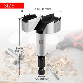 NICAVKIT 2-1/4 Inch Forstner Bit for Wood,2-1/4" Forstner Drill Bit for Woodworking, Wood Drill Bit Woodworking Hinge Cutter Tool for Wood Plywood Plastic