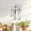 DELORIGIN Wildflowers Vases Key Holder Wall Mounted Display Wooden Key