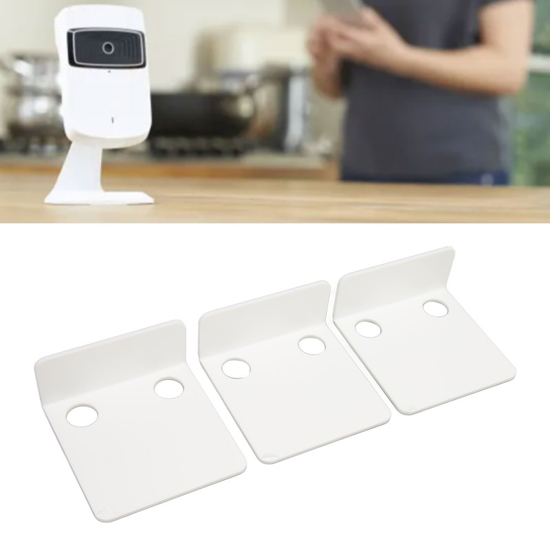 3 PCS Small Security Cameras Wall Shelf with 6 Cable