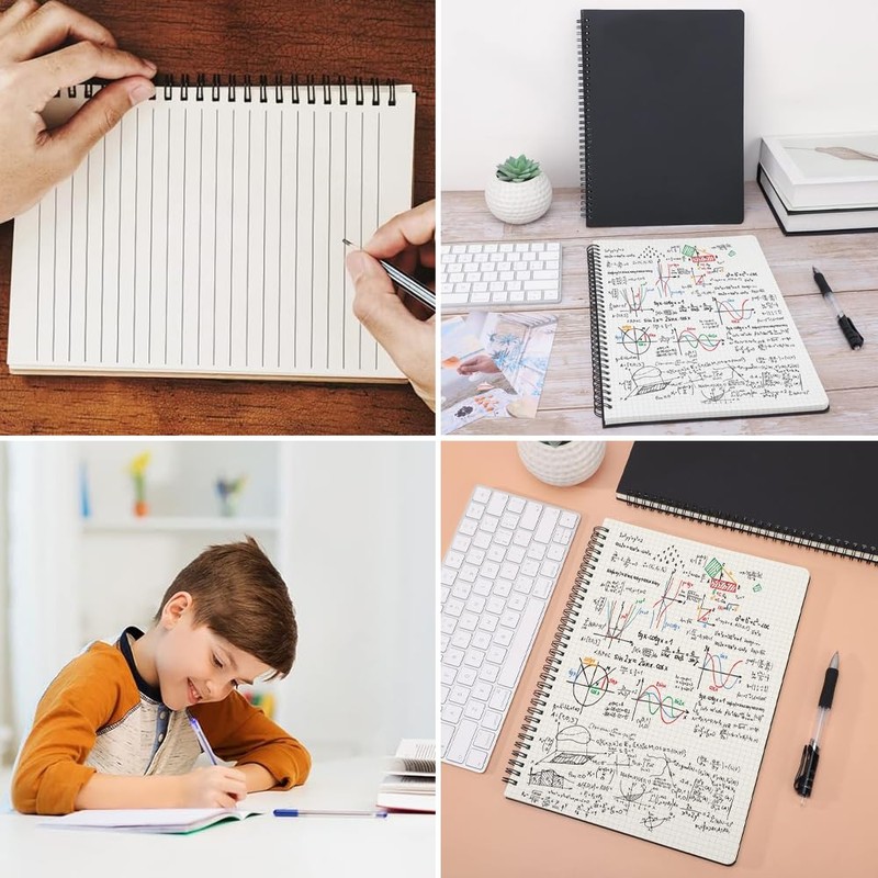 KUIZHEN A5 Spiral Notepad, Pack of 4 Notepad with Spiral