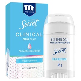 Secret, Desodorante Clinical con Ácido Hialurónico, Cotton, 45 gr