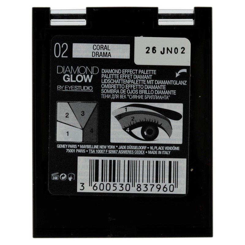 Maybelline Eyestudio Diamond Glow Eyeshadow 02 Coral Drama