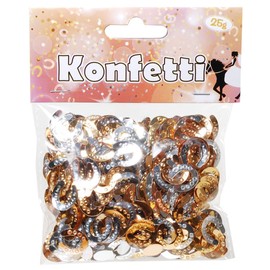 1 Bag of 25 g Confetti Mix Horseshoe Motif Metallic Foil