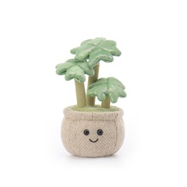 Apricot Lamb Potted Lucky Four Leaf Clover Plushies Stuffed Animals for Kids, Soft Cute Plush Toys for Baby Girl and Boy, Fluffy Green Plant 6.5 Inches