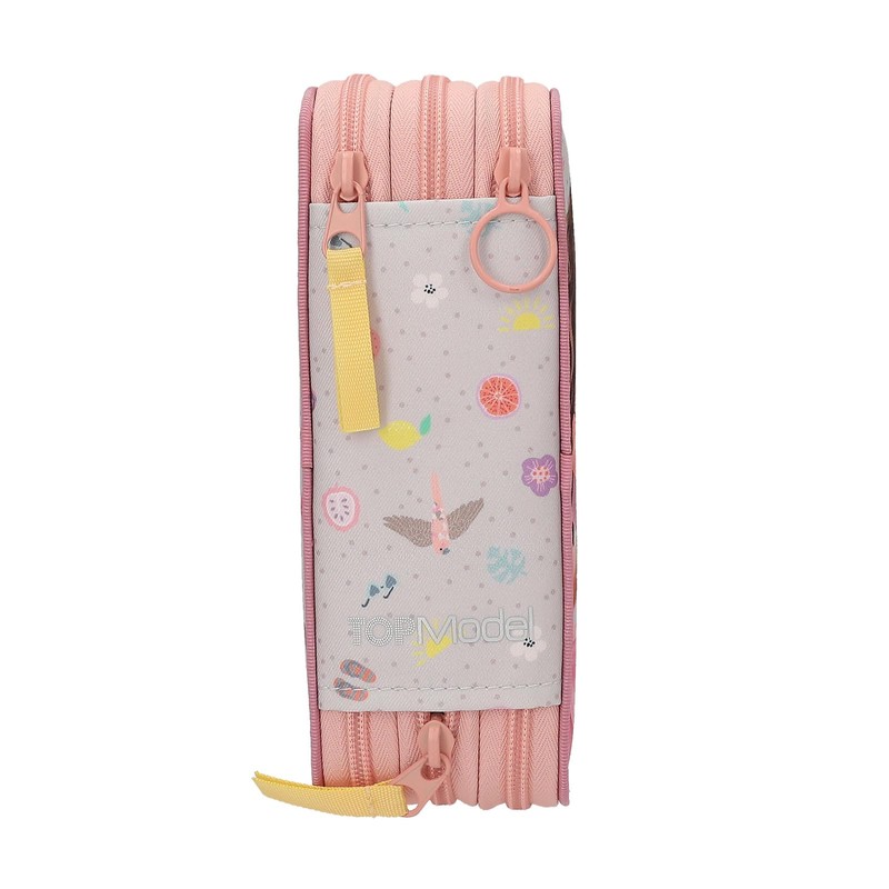 Depesche TOPModel Juicy 13324 Filled 3-Compartment Pencil Case in Cream