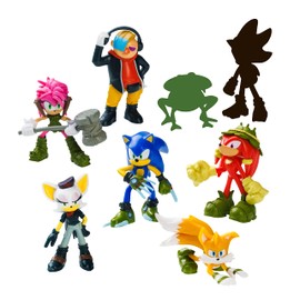 Bizak Sonic Prime 64112004-1 Pack of 8 Figures 6.5 cm High in Deluxe Box Including 2 Exclusive Surprise Figures Assortment 1