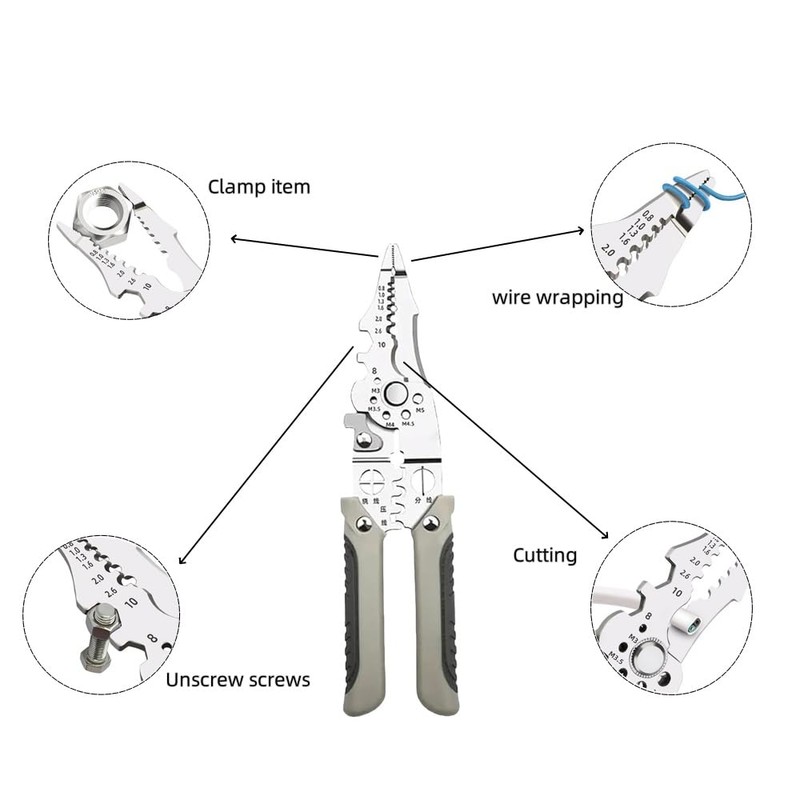 New Multi-functional electrician special stripping pliers stripping splitter pliers winding