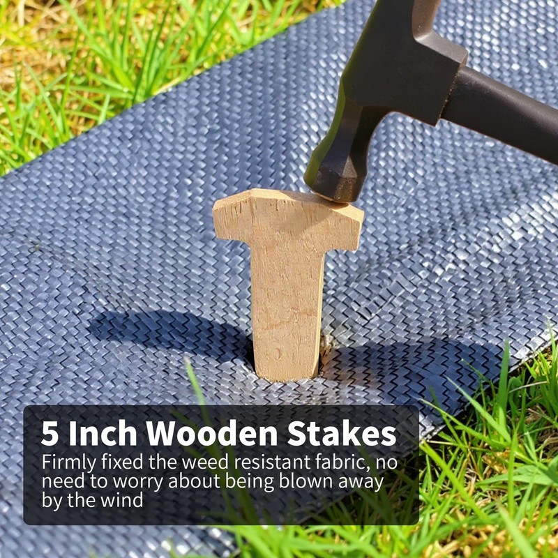 5 Inch Wooden Garden Stakes, Holding Stakes, Sod Staples for