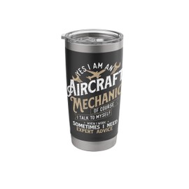 Yes I Am An Aircraft Mechanic - Airplane Aviation Technician Stainless Steel Insulated Tumbler