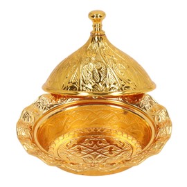 Fdit Gold Sugar Bowl Oval Kitchen Present Fancy Tabletop Wedding Decoration Container Dishjar Retro Turkey Vintage Exquisite Vase Fillers