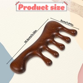 Larrel Massager Comb, Wooden Scalp Massager Scalp for Relaxation Sandalwood Massage Comb Wide Tooth Gua Sha Wooden Combs Massage Tools for Scalps Gua Sha