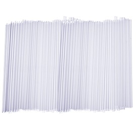 [500 Pack] Disposable Plastic Drinking Straws - 7.75"High - Clear
