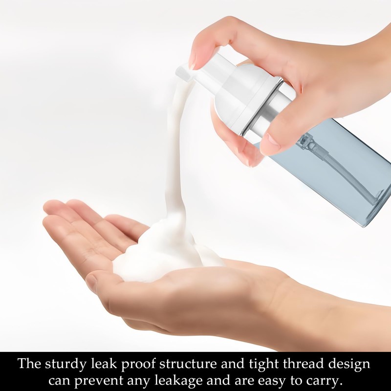 3Pcs Foam Dispenser Bottle, Empty Refillable Clear Pump Bottle Dispenser,