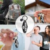 GiftoBi Retro Mailbox Key Keychain, Black Motel-Style Keyring with Split