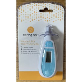 Caring Mill® Instant Ear Thermometer  Color Coded Fever Alarm One Second Reading