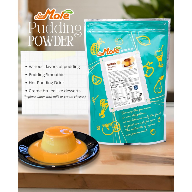 Flavmore Pudding Powder Mix (2.2 lbs), Cook & Chill (1:10