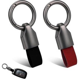 Llaveros Para Hombre, 2 Llaveros De Metal Elegantes, Llavero Y Llavero Piel, 8 X 3.5 Cm, Materiales de alta calidad,Ideal Para Llaves De Auto Y Uso Diario